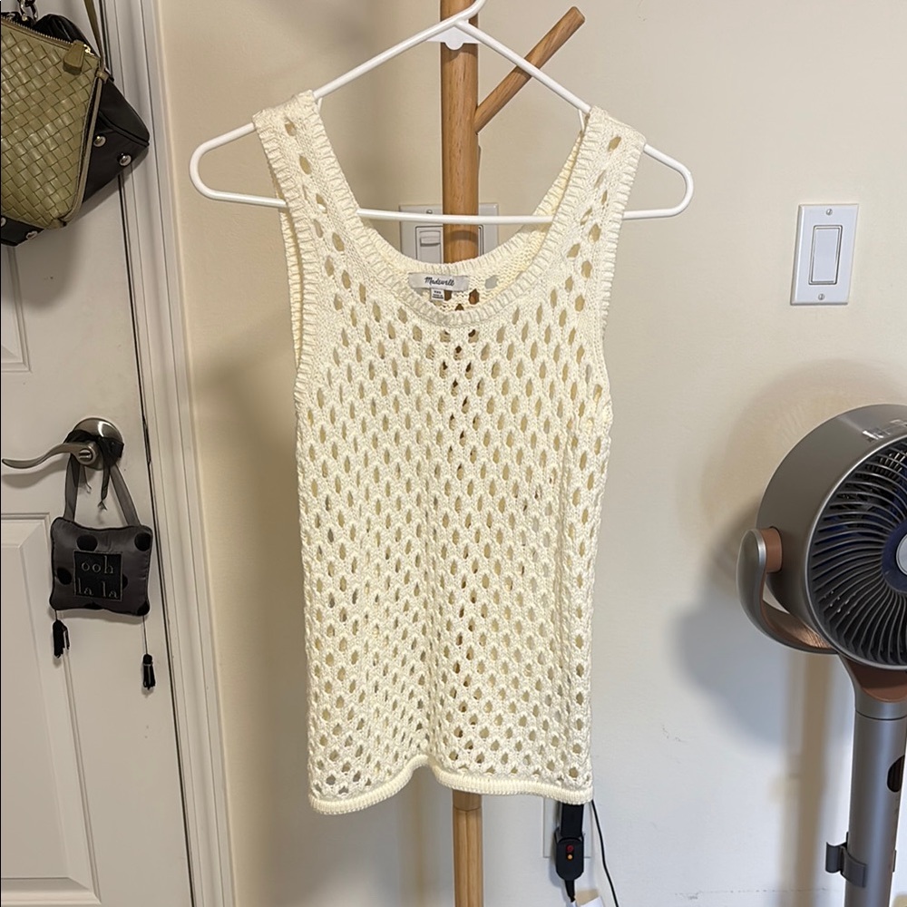 Madewell Cream Crochet Tank Top